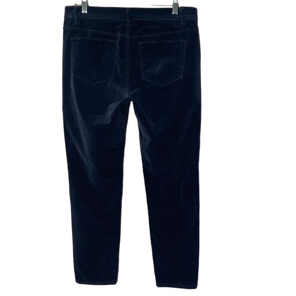 J Jill Pants Womens 10 Navy Blue Velor - Picture 2 of 8